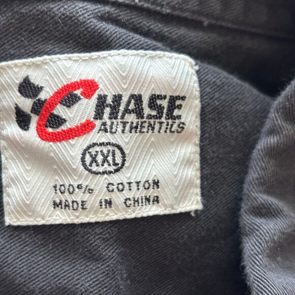 Chase GM Goodwrench Mechanic Work Shirt Button Up Long Sleeve Black XXL G243 - Picture 7 of 8